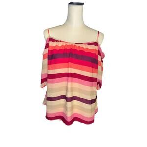 New York and Company Pink Purple Tan XS